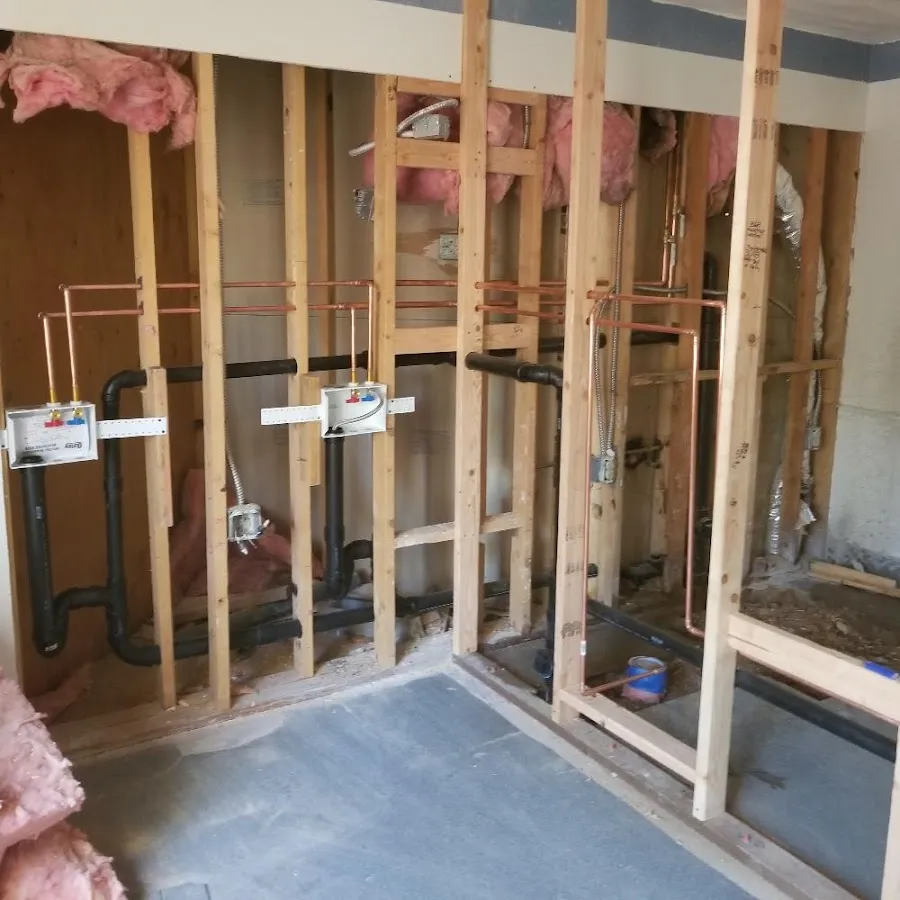 Copper pipe rough-in and plumbing installation in DeForest